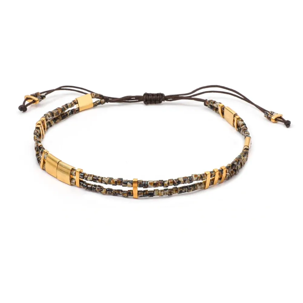 Friendship Tila Bead Bracelets – Adjustable Boho Enamel Miyuki Charm Jewelry for Women
