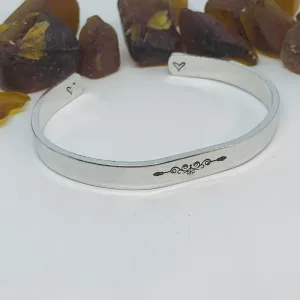 Fuck This Shit Hand Stamped Cuff Bracelet | Hidden Message Bracelet | Gift for Teachers | Gift for Nurses | Adult Themed Gift | Scroll Design