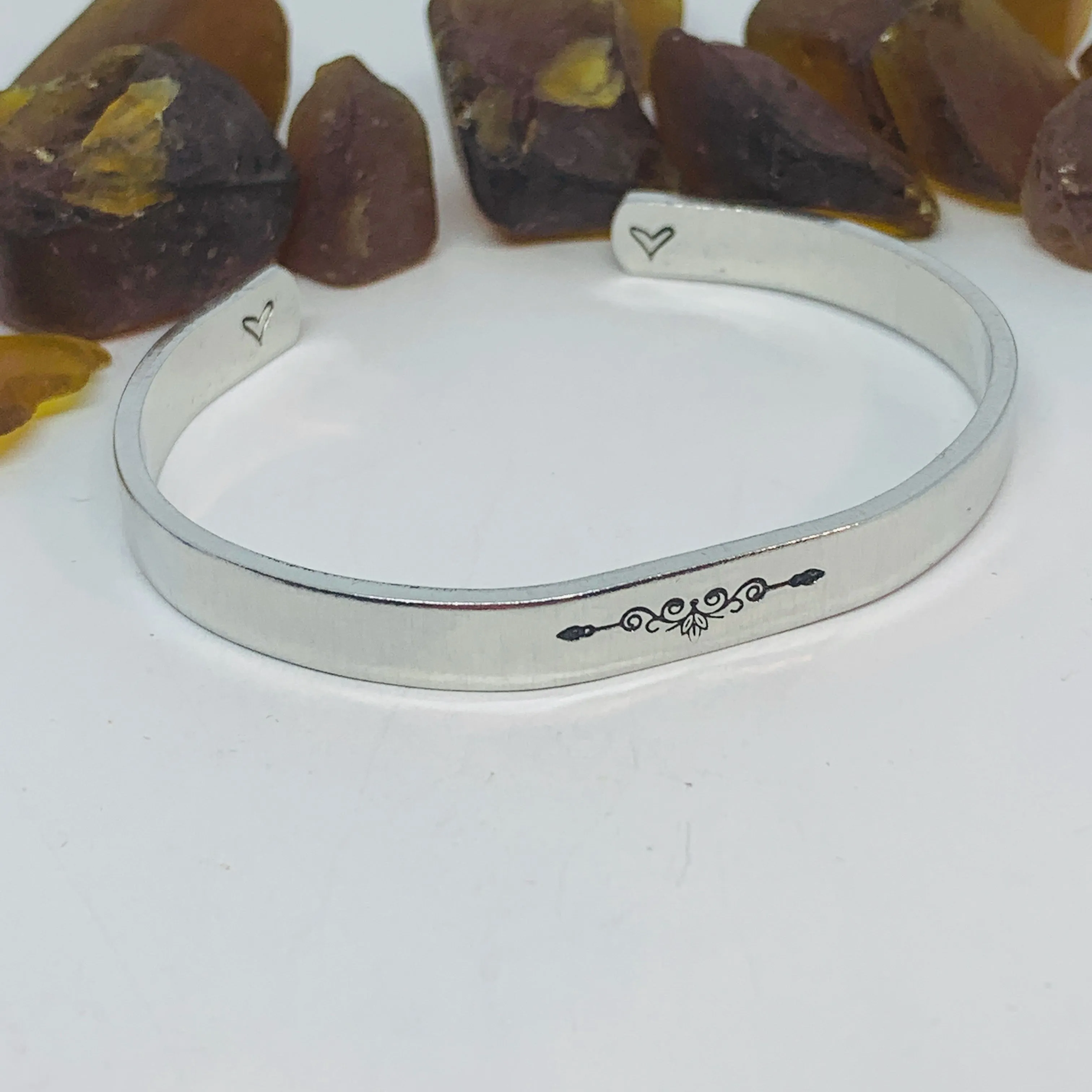 Fuck This Shit Hand Stamped Cuff Bracelet | Hidden Message Bracelet | Gift for Teachers | Gift for Nurses | Adult Themed Gift | Scroll Design
