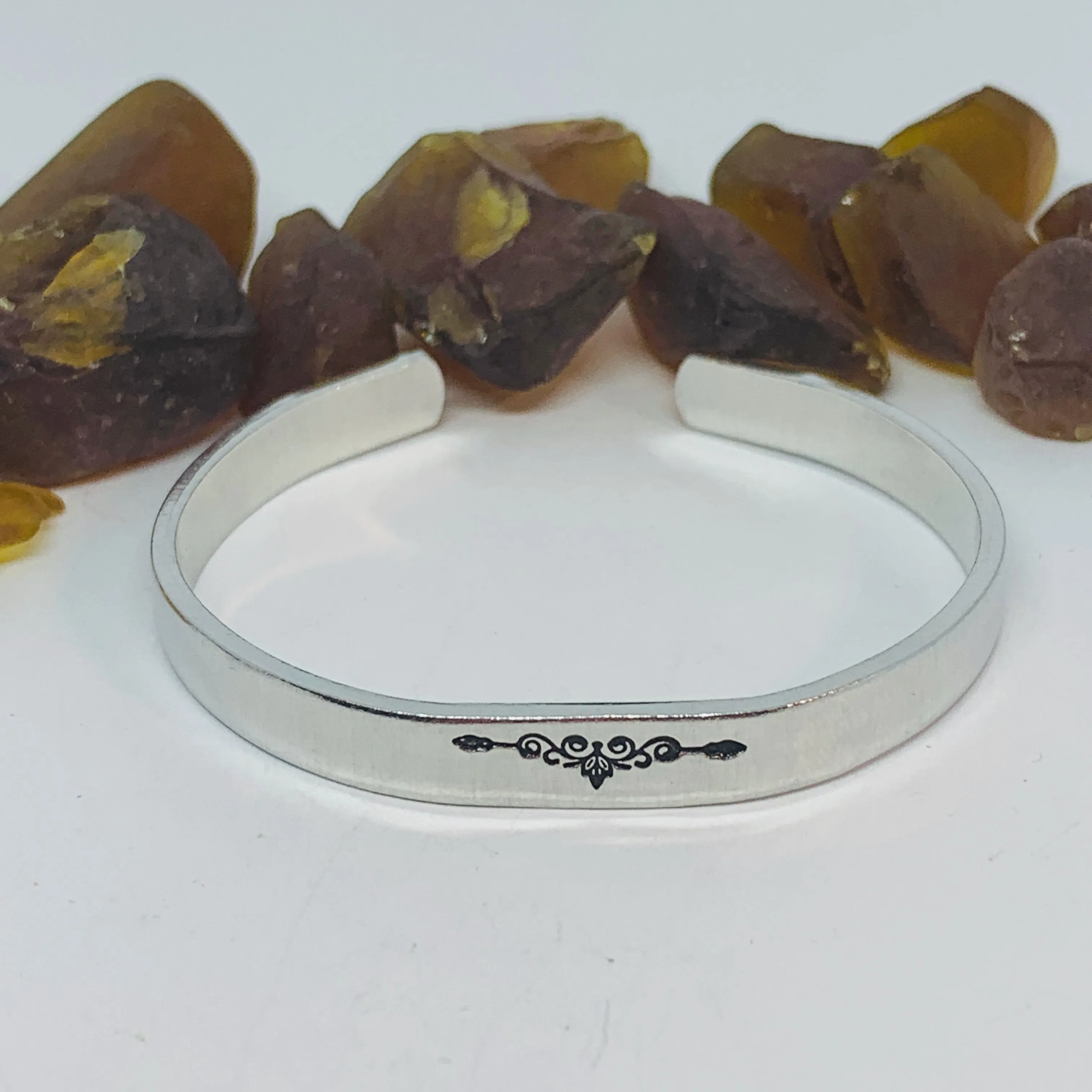 Fuck This Shit Hand Stamped Cuff Bracelet | Hidden Message Bracelet | Gift for Teachers | Gift for Nurses | Adult Themed Gift | Scroll Design