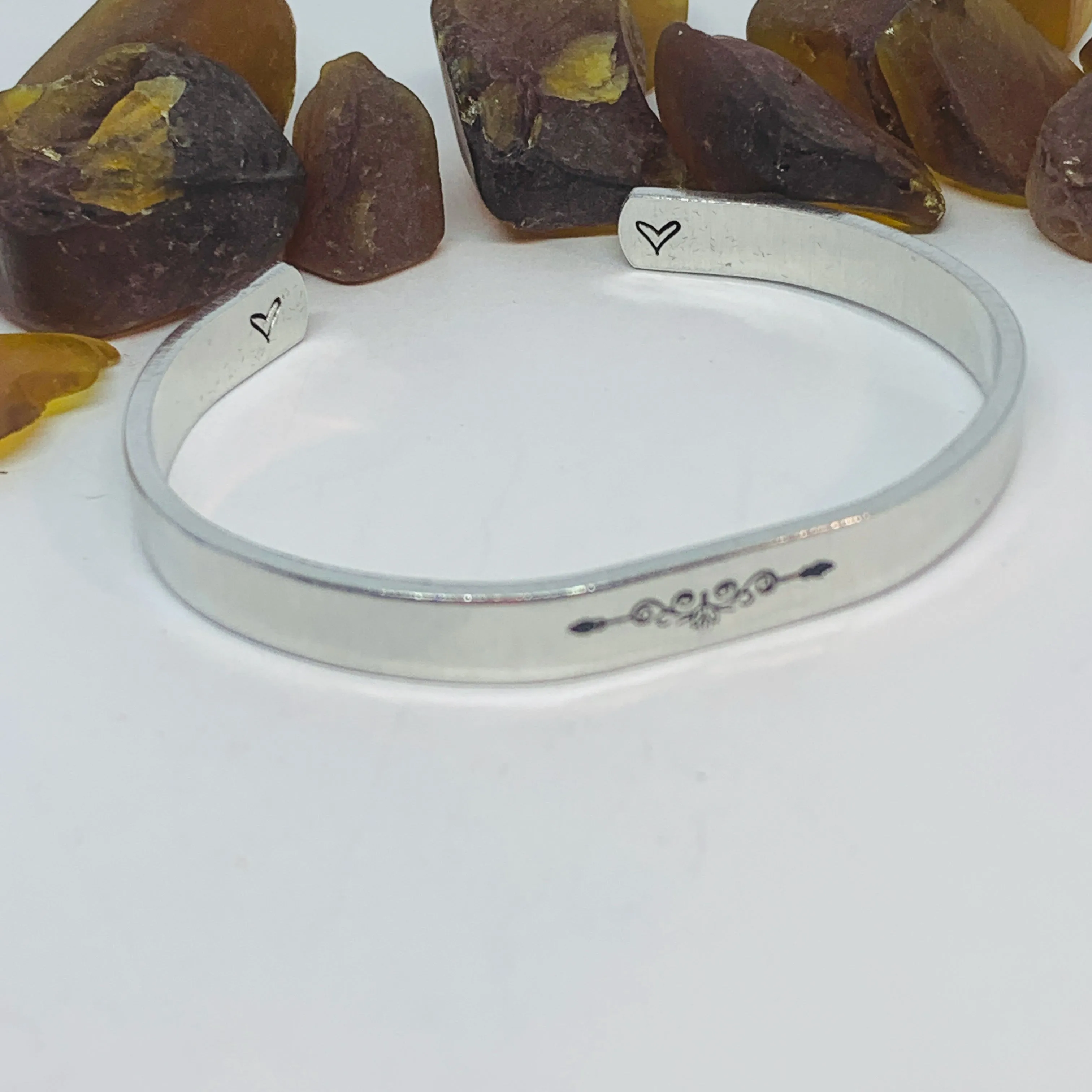 Fuck This Shit Hand Stamped Cuff Bracelet | Hidden Message Bracelet | Gift for Teachers | Gift for Nurses | Adult Themed Gift | Scroll Design