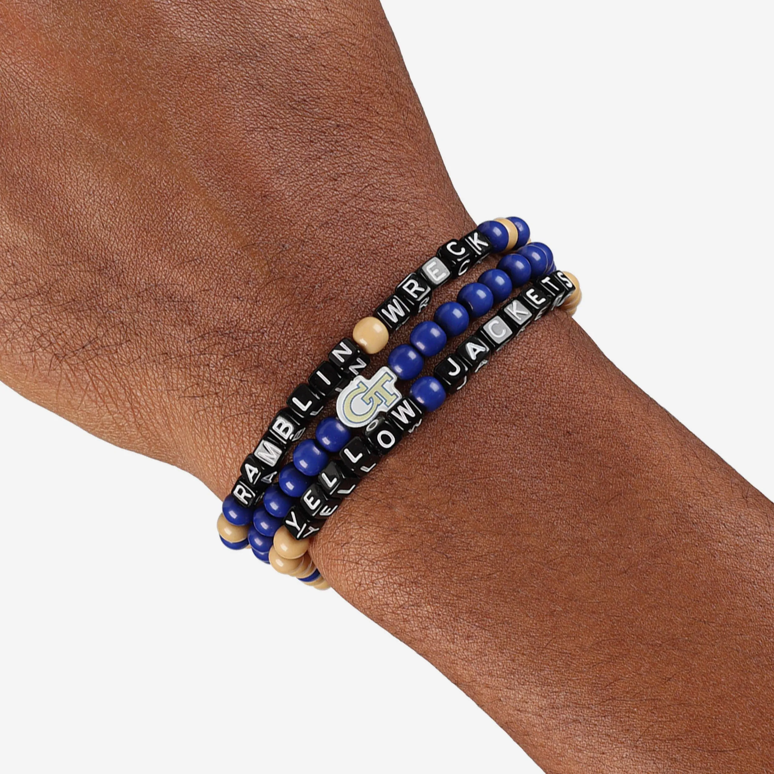 Georgia Tech Yellow Jackets 3 Pack Beaded Friendship Bracelet