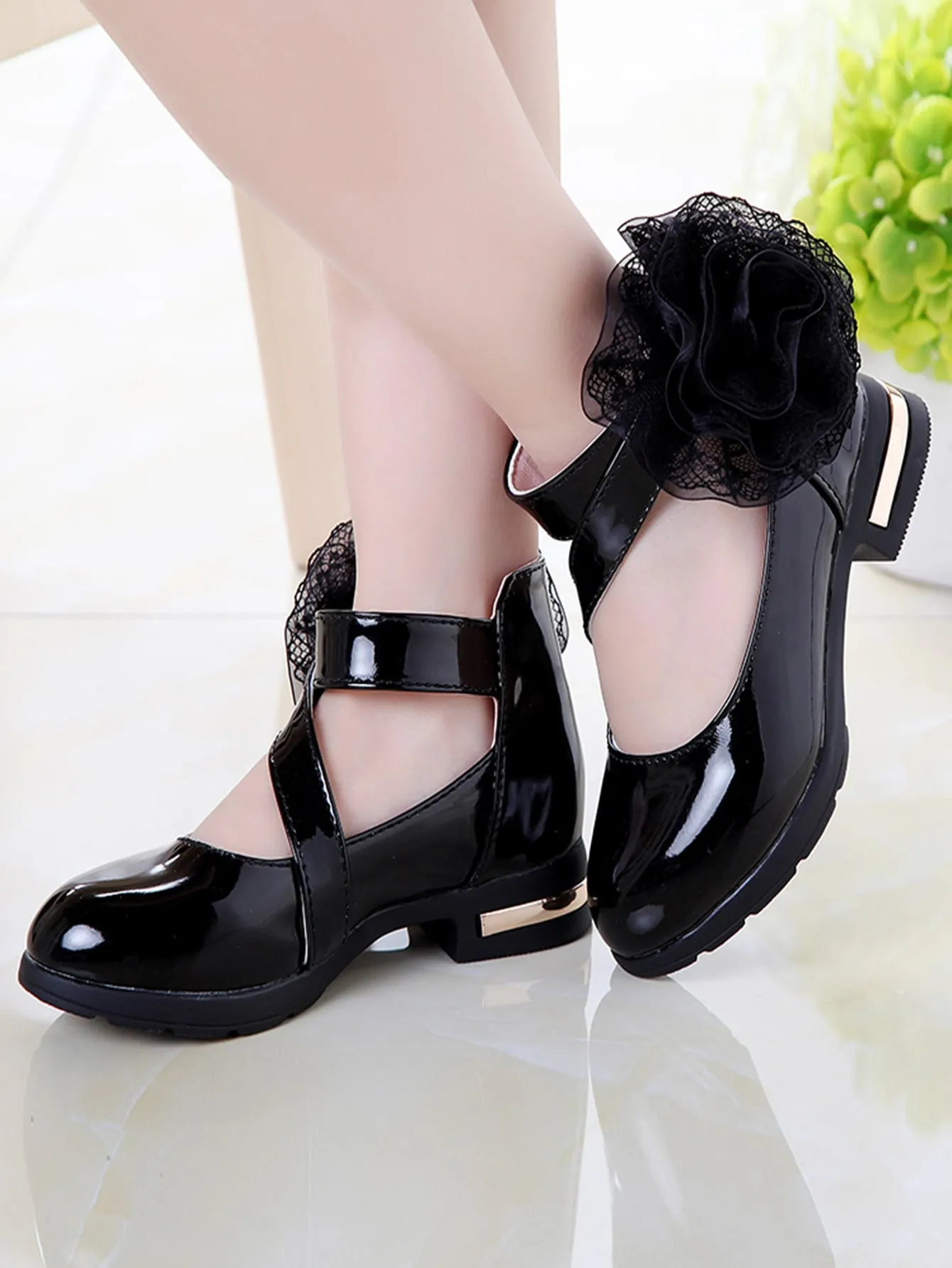 Girls Flower Decor Flats-FD