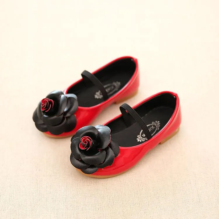 Girls Flower Slip On Flats