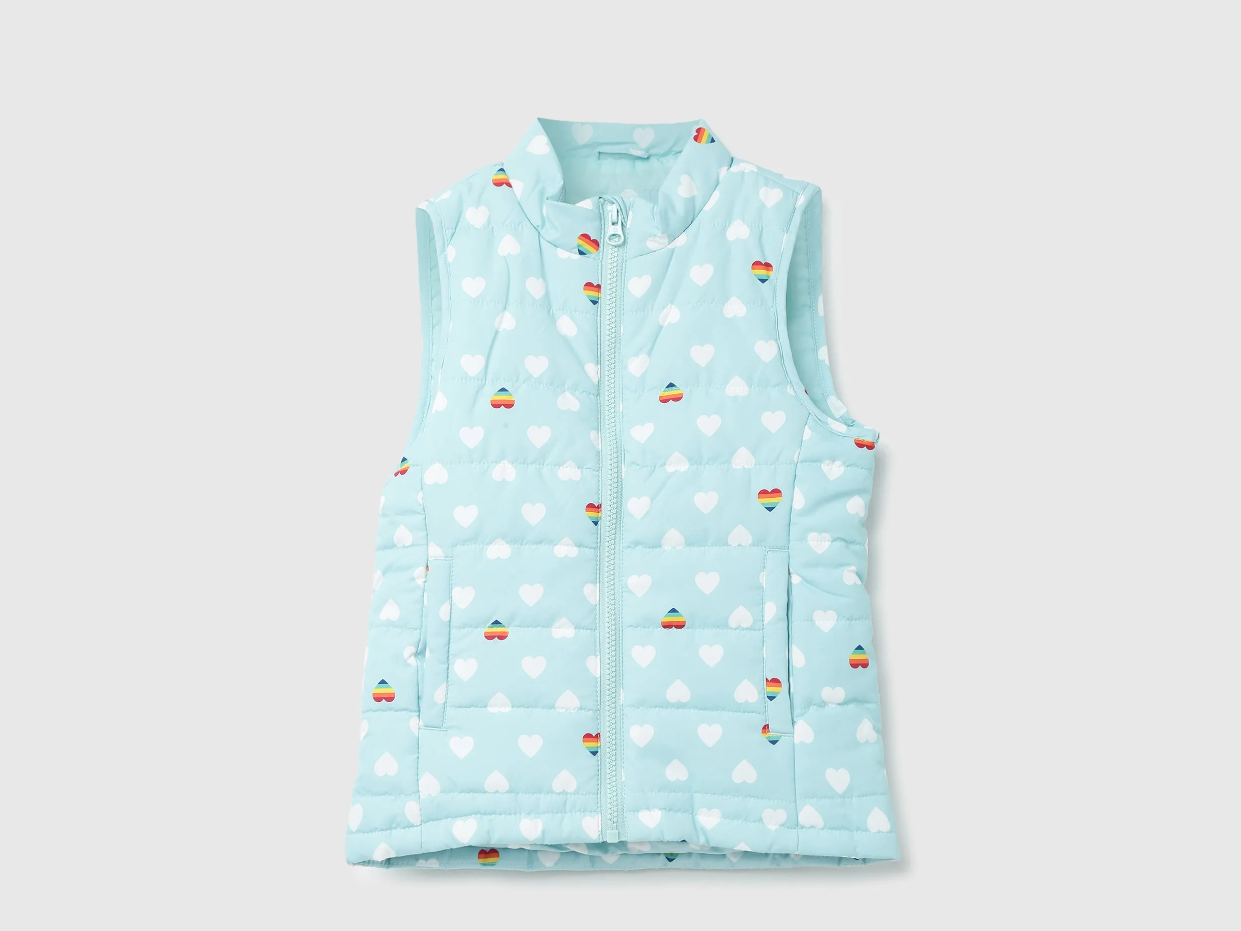 Girls Printed High Neck Jacket
