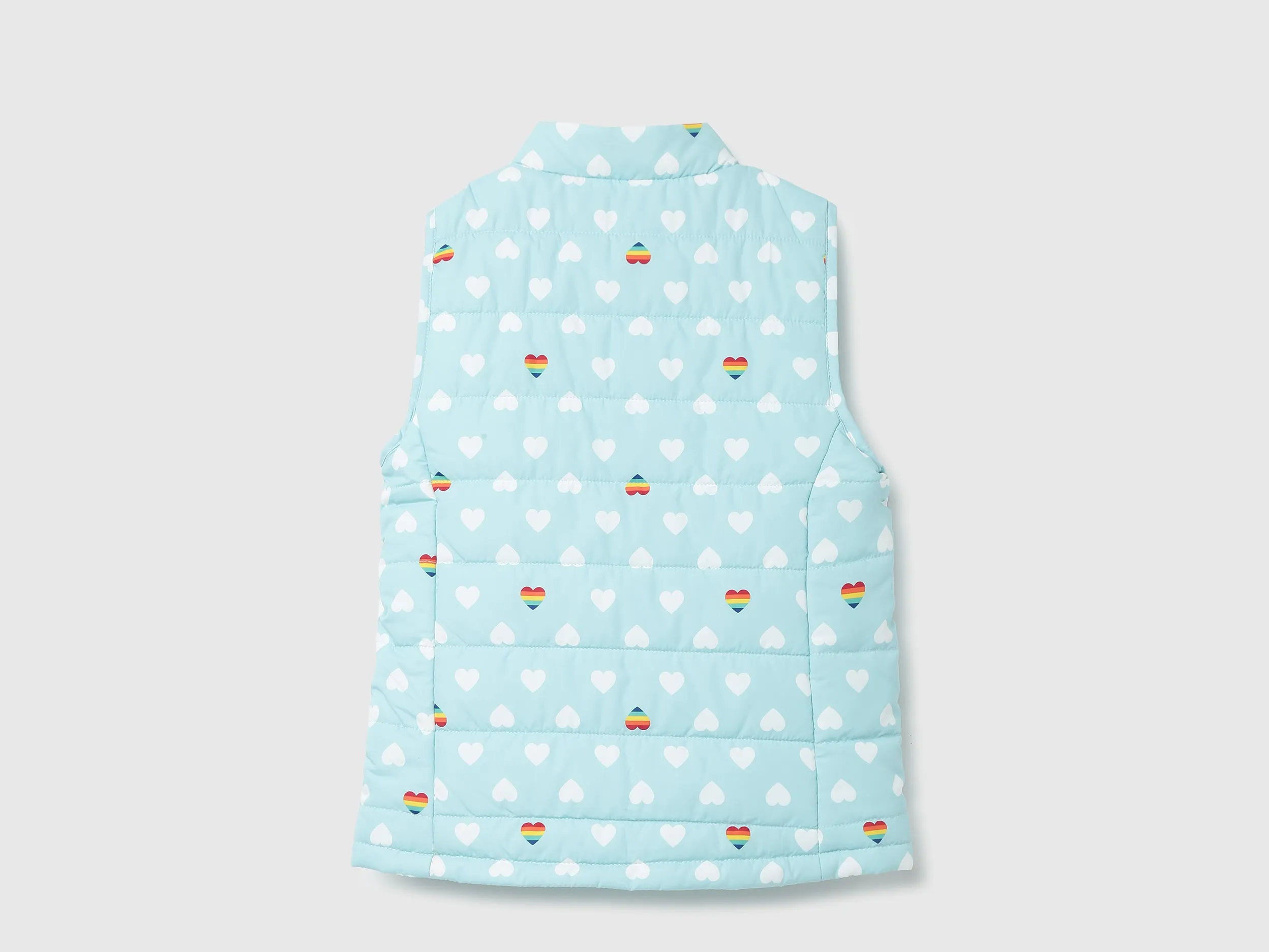 Girls Printed High Neck Jacket