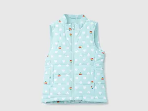 Girls Printed High Neck Jacket