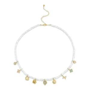Gold & Diamond Secret Garden Heishi Necklace