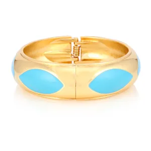 GOLD BLUE METAL BRACELET  #FW1404431 (ED4)
