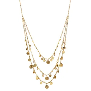 GOLD COINS LAYERED  NECKLACES #SWR-CP1985 (FA13)
