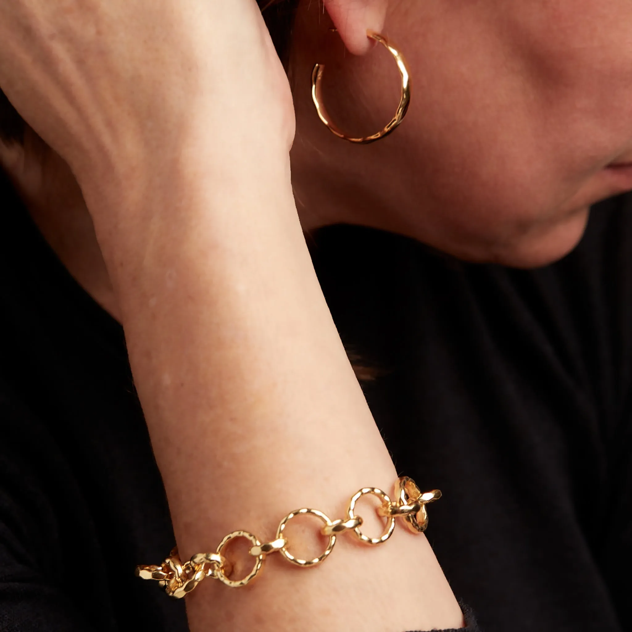 Gold Essentials Vermeil Small Round Loops Bracelet