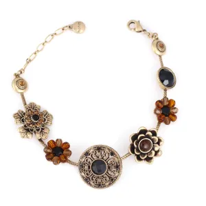 GOLD FILIGREE FLOWER   BRACELETS #218BR2101 (1F12)