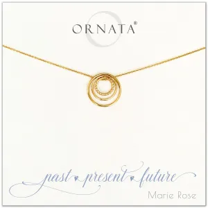 Gold Filled “Past Present Future” Necklace
