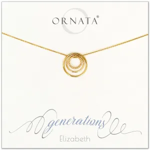 Gold Filled Three Generations Necklace