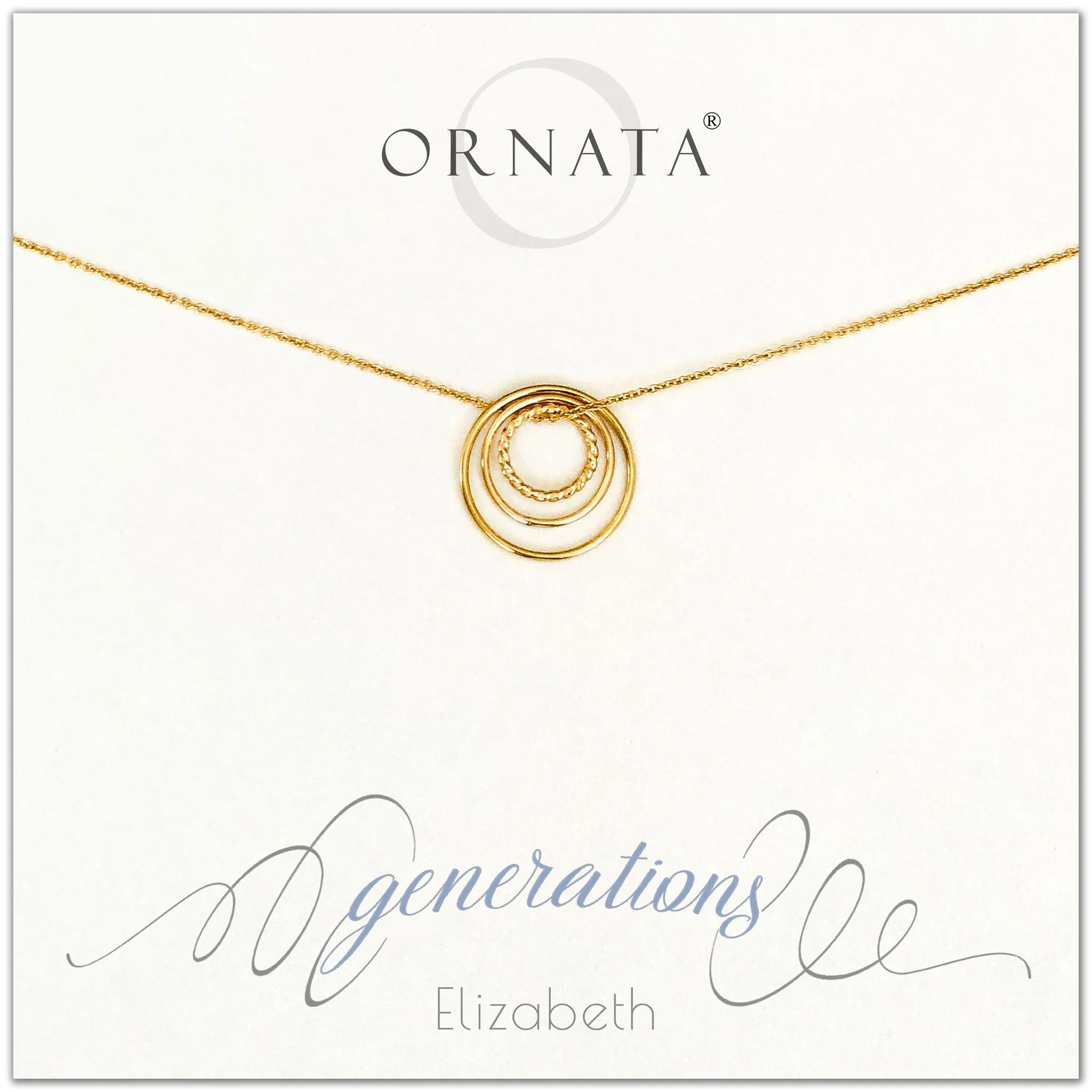 Gold Filled Three Generations Necklace