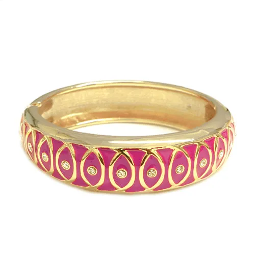 GOLD FUCHSIA BRACELET  #SA8271_FUSCHIA (OH14)