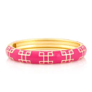 GOLD-FUCHSIA HINGED BRACELETS  #SA-9858FUS (JG5)