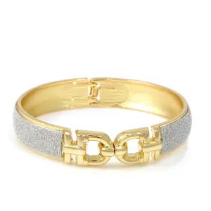 GOLD GLITTER HINGED BRACELET #SA-YS-104204