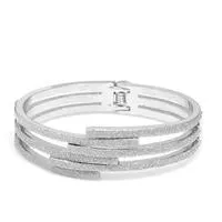 Gold glitter Oval hinge bracelet #SA-YS-104259GS(OC1)
