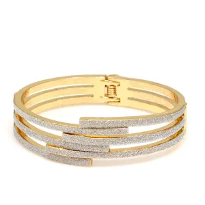 Gold glitter Oval hinge bracelet #SA-YS-104259GS(OC1)