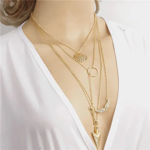 Gold Layered Choker Necklaces