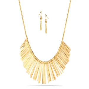 GOLD LAYERED  NECKLACES #SWR-CP1986GLD (RE17)