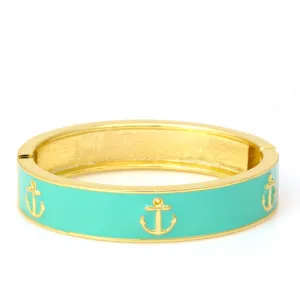 GOLD MINT EPOXY HINGED BRACELET #SA9768_GLD-MINT (KA2)