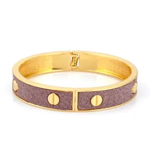GOLD PEACH LOVE HINGED BRACELETS #SA-9369GR-PEA