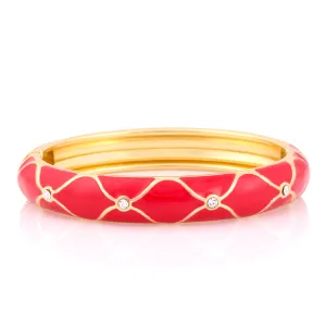 GOLD-RED HINGED BRACELETS  #SA-9860RED (JE8)