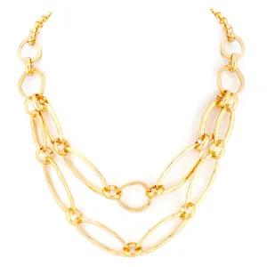 GOLD-TONE METAL LINL NECKLACE  #FW1403626 (AF11)