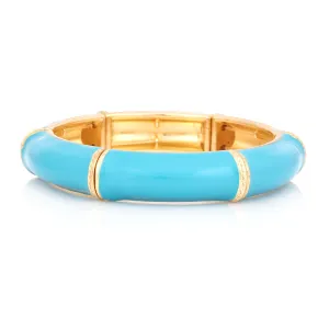 GOLD TURQUOISE STRETCH BRACELET  #SA-GLB2611 (AI4)