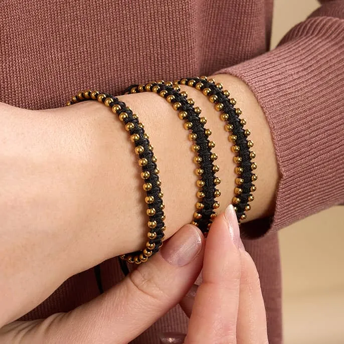 Gold x Black | Friendship DOT Bracelet