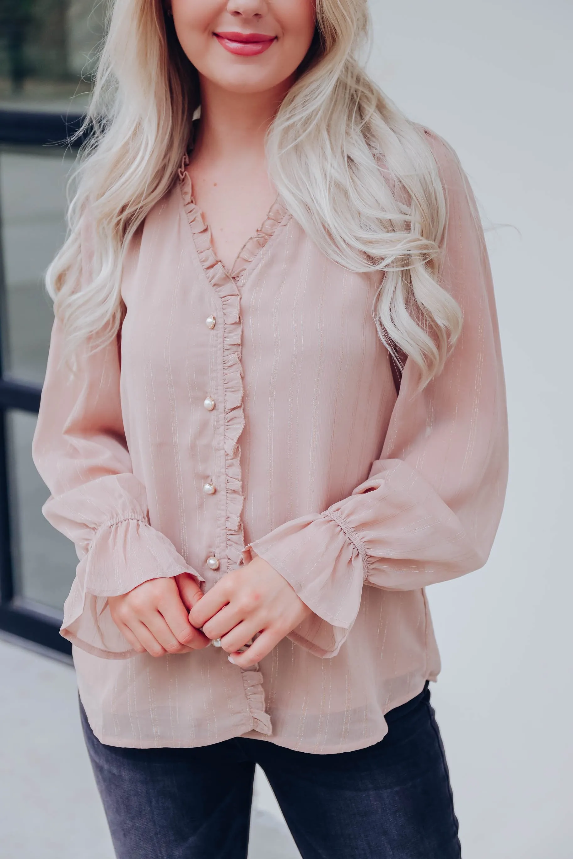 Got to Go Pearl Top - Taupe