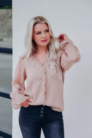 Got to Go Pearl Top - Taupe