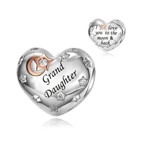 Granddaughter Love Heart Dangle Charm