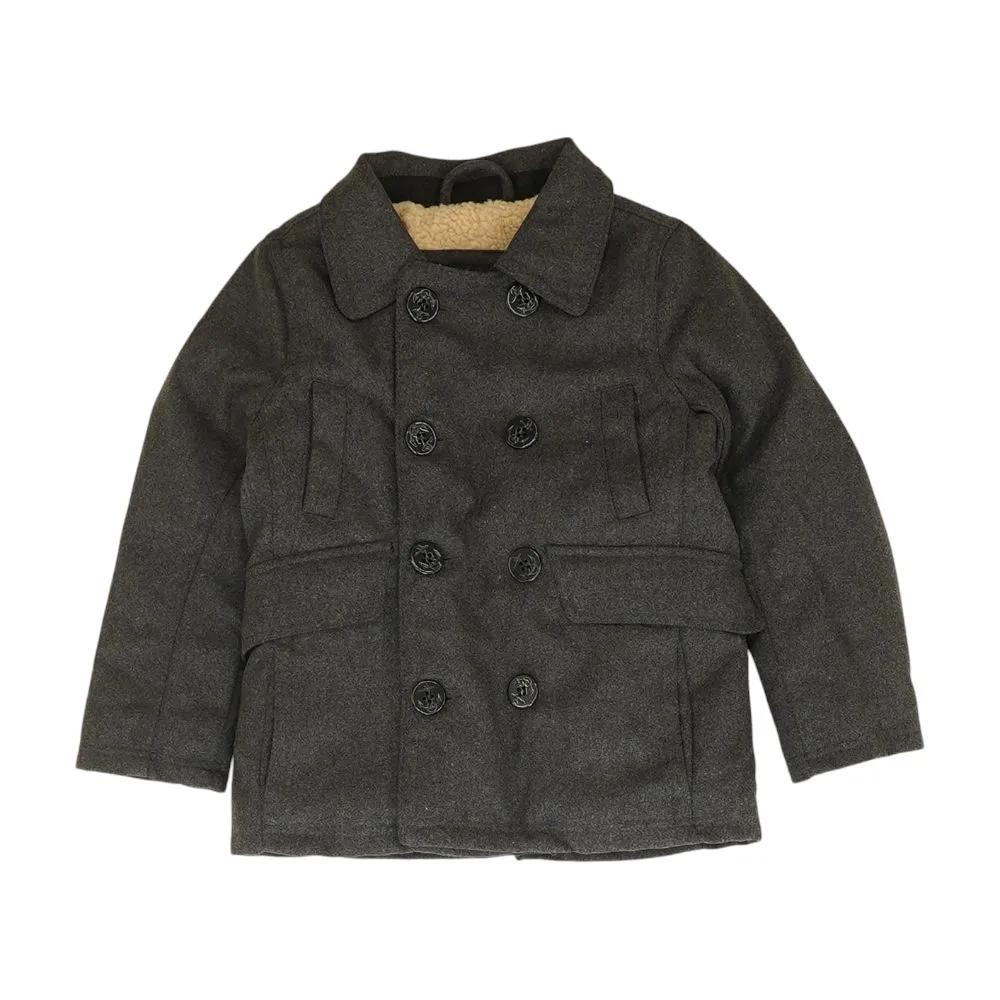 Gray Solid Peacoat