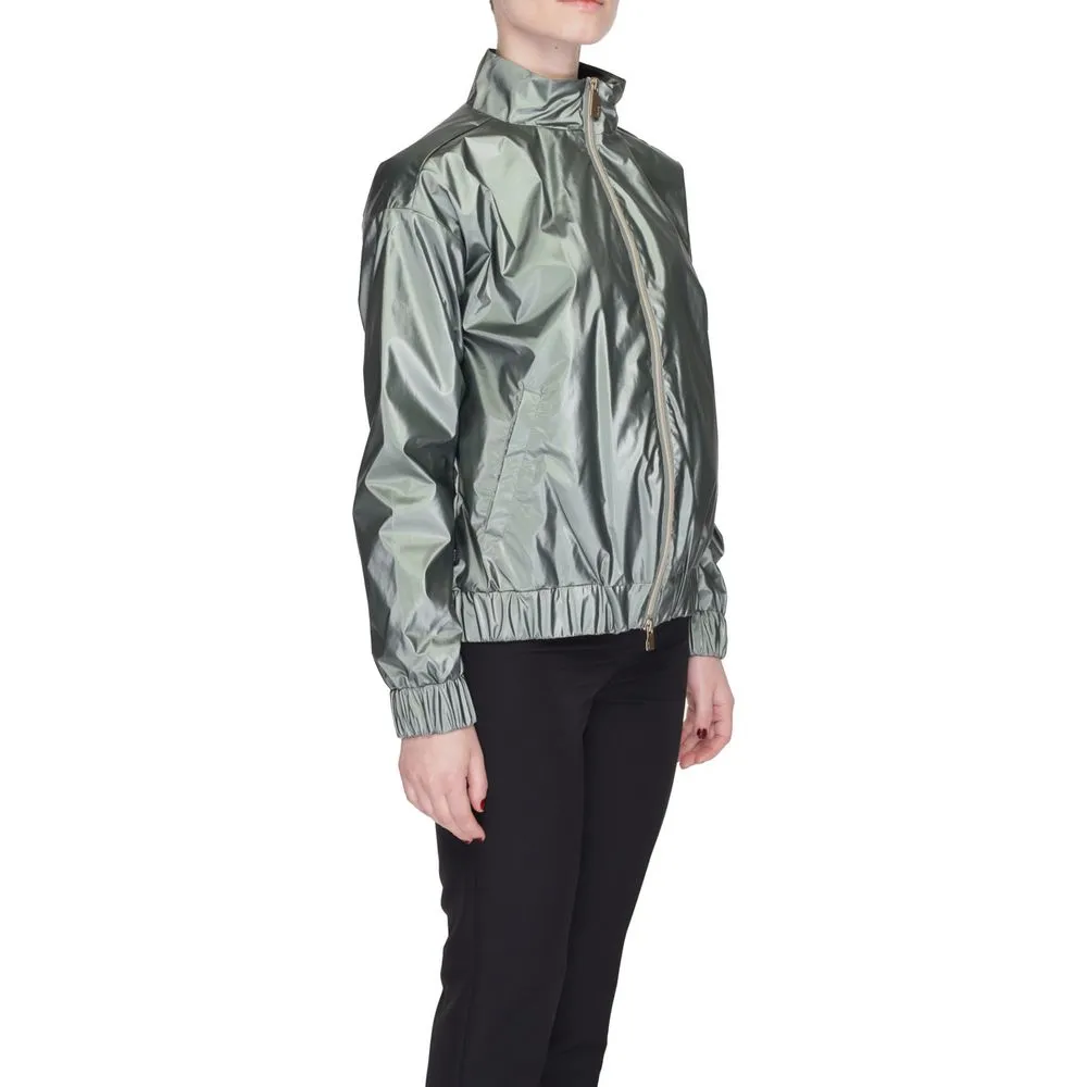 Green Polyester Jackets & Coat