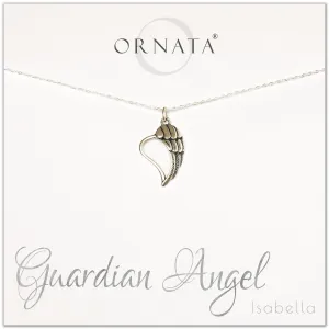 “Guardian Angel” Sterling Silver Necklace on Personalized Jewelry Card