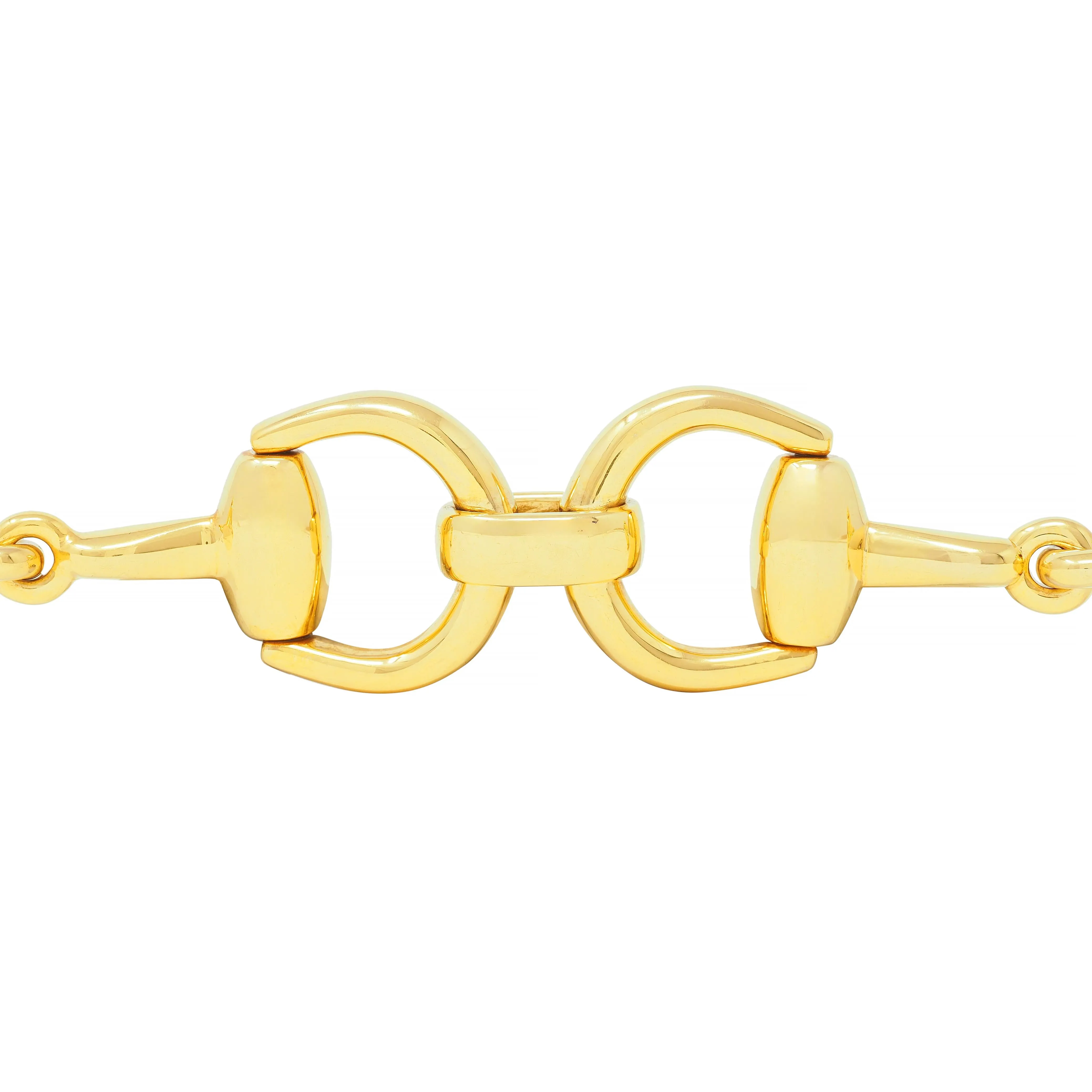 Gucci 18 Karat Yellow Gold Horsebit Vintage Link Bracelet