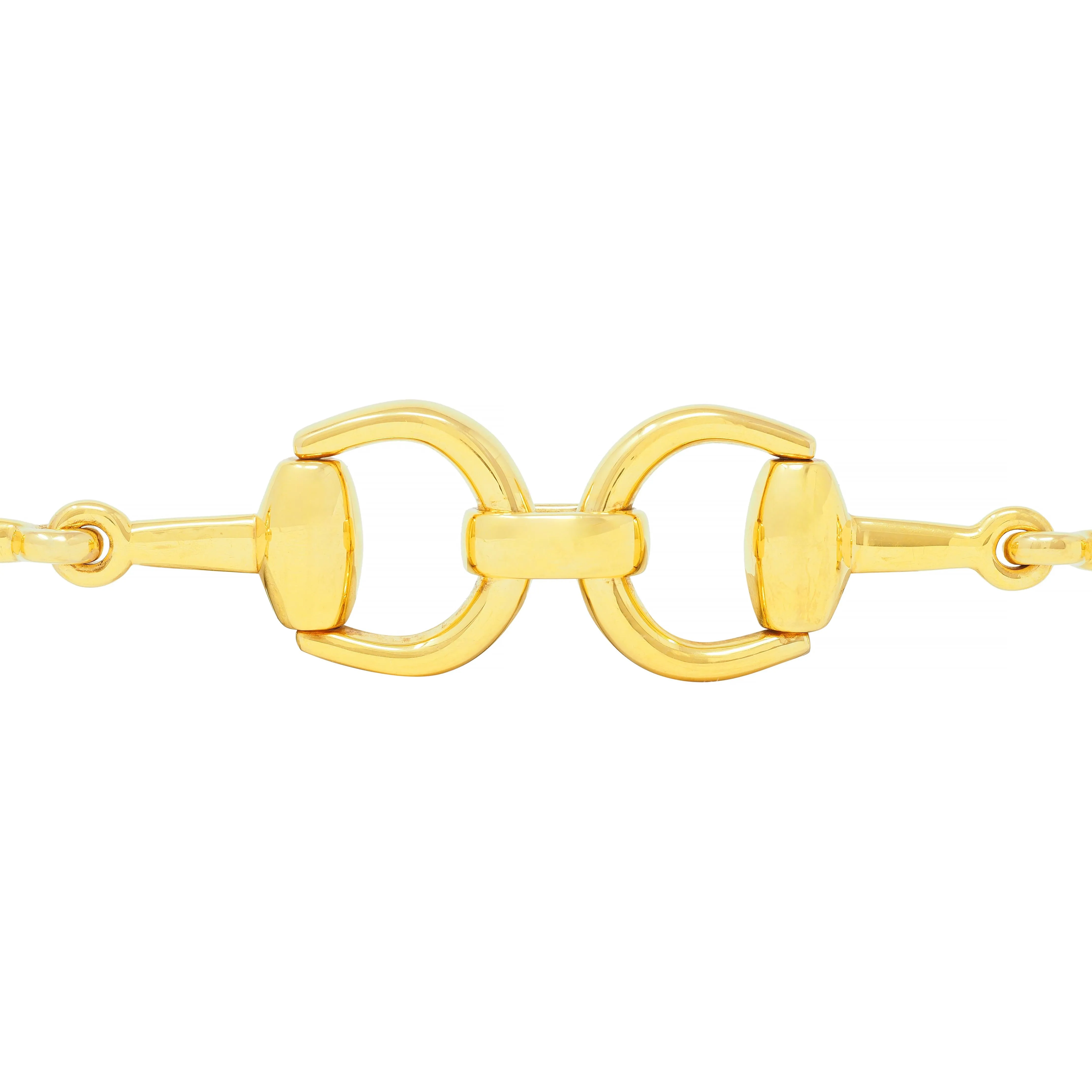 Gucci 18 Karat Yellow Gold Horsebit Vintage Link Bracelet