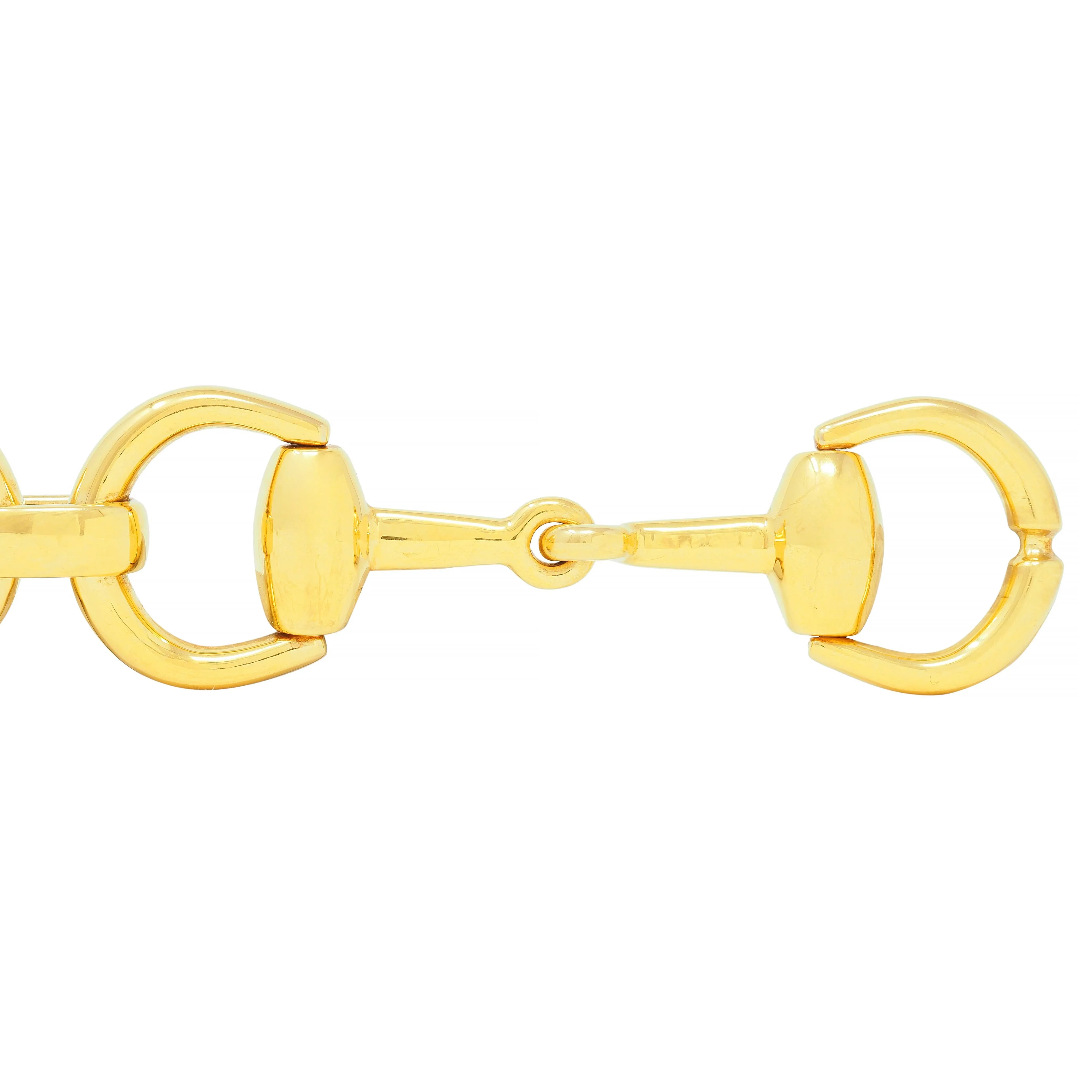 Gucci 18 Karat Yellow Gold Horsebit Vintage Link Bracelet