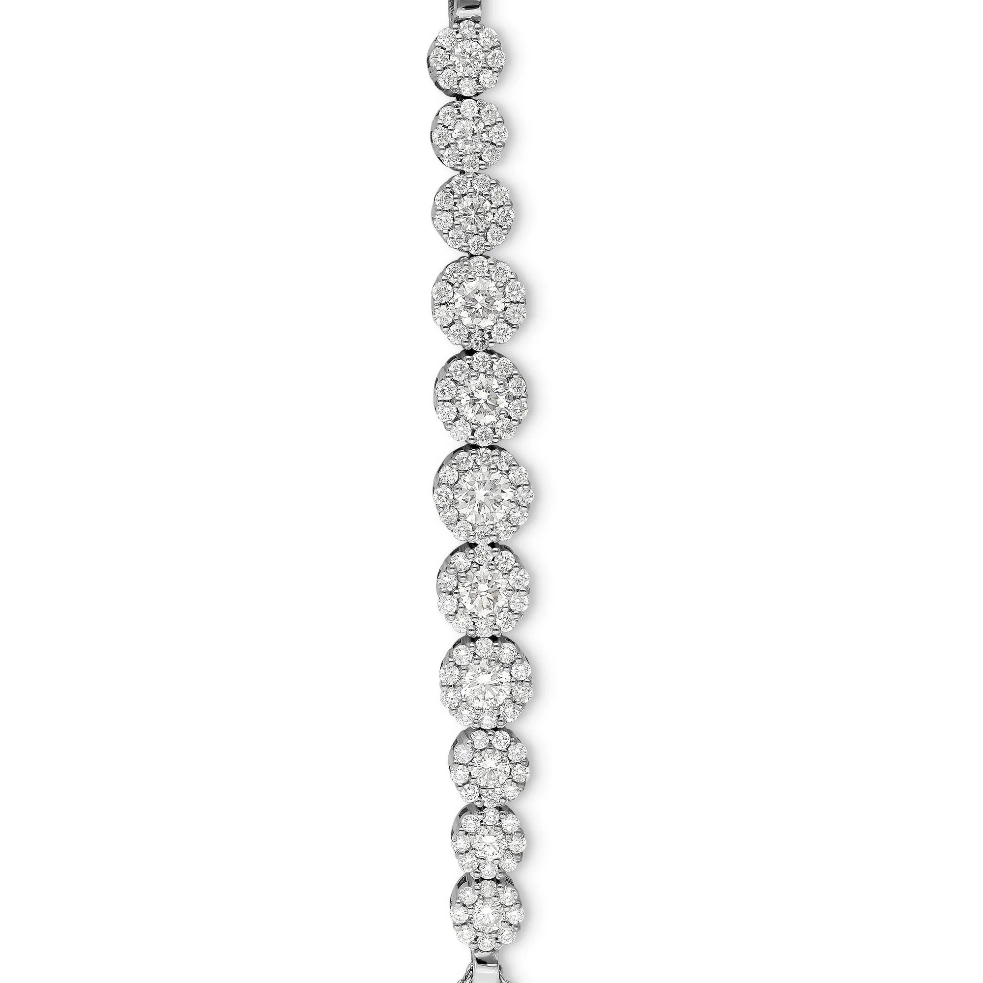 Halo Circle Tennis Bracelet - 2.46 Carat