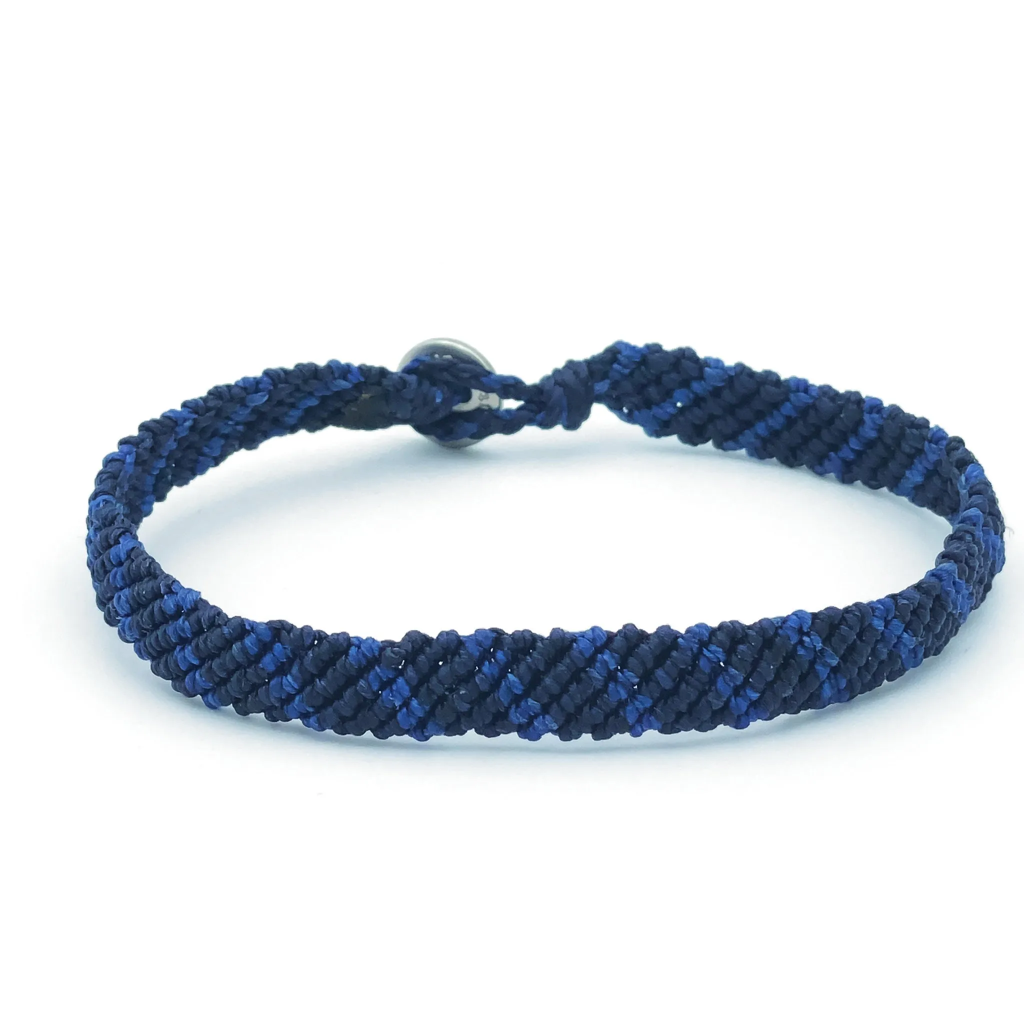 Hand-knotted Stripe With Metal Button
