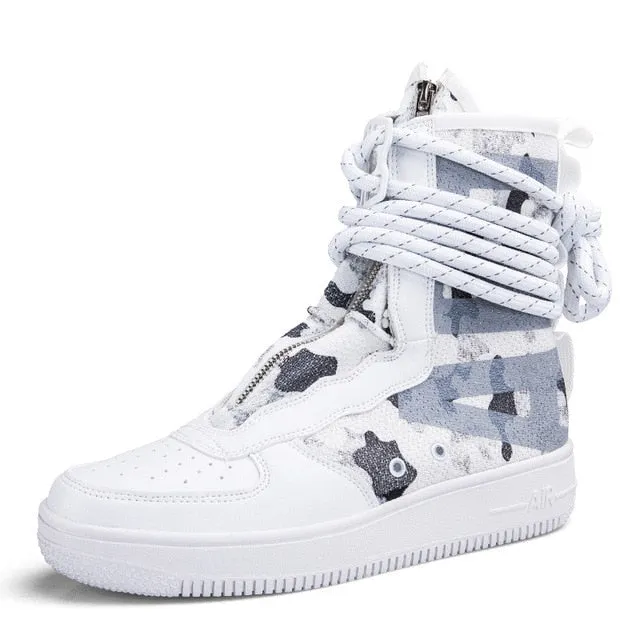 Harajuku Off Women Casual Dad Sneakers White High Top Shoes Female Autumn Unisex Walking Cross-tied Shoes Zapatos Tenis Feminino