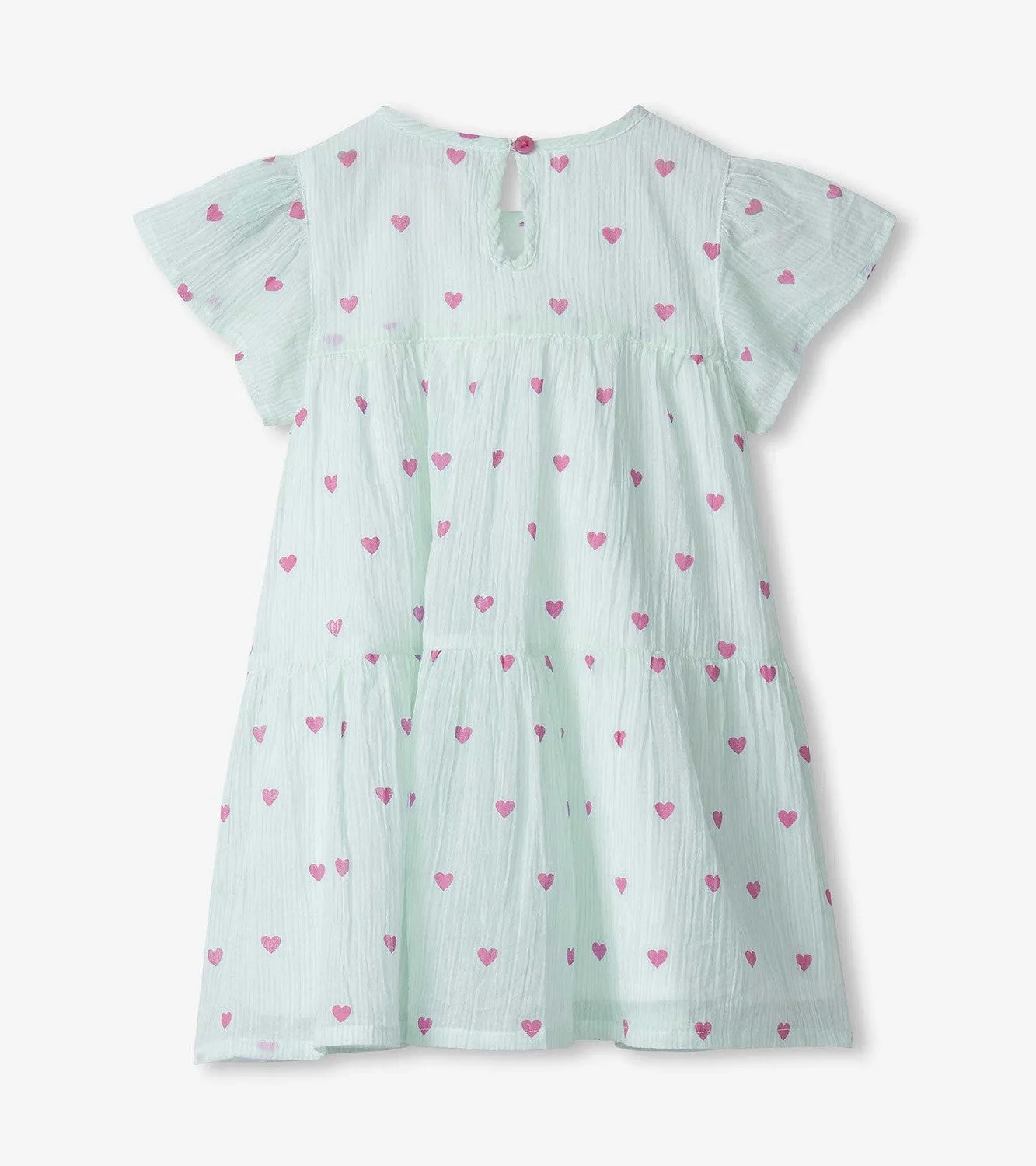 Hatley Little Hearts Woven Puff Dress