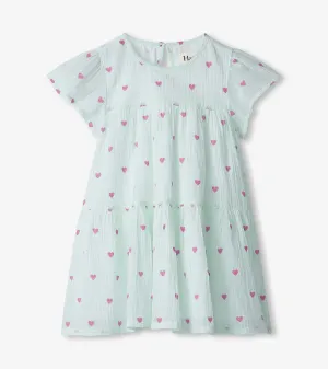 Hatley Little Hearts Woven Puff Dress
