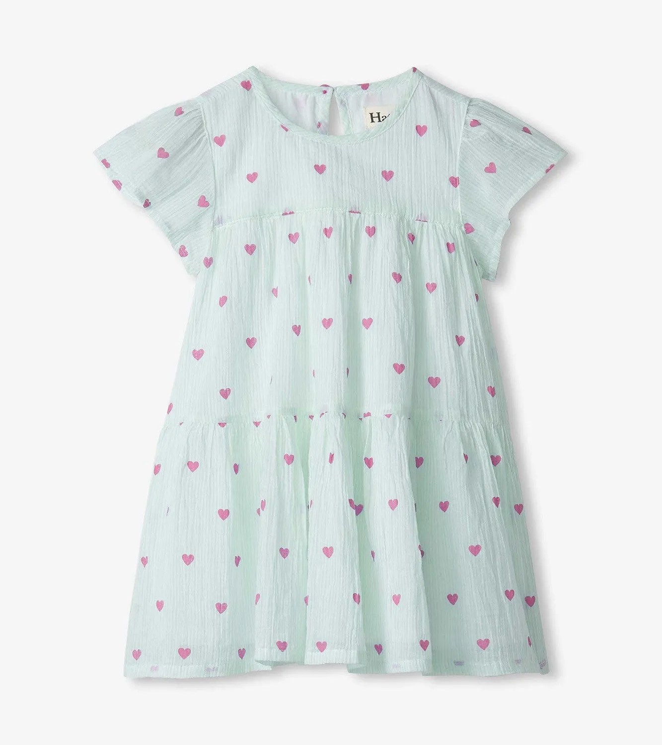 Hatley Little Hearts Woven Puff Dress