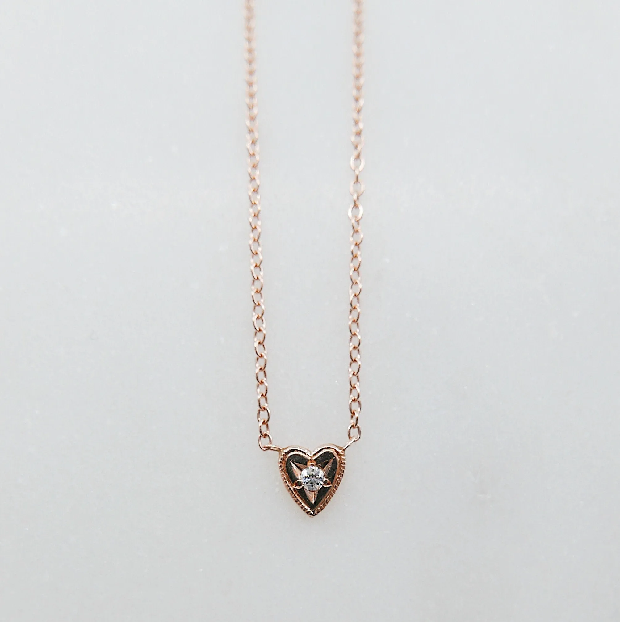 Heart Diamond Necklace - Small