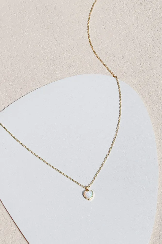 Heart Opal Fine Necklace