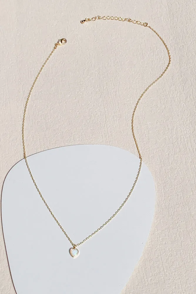 Heart Opal Fine Necklace